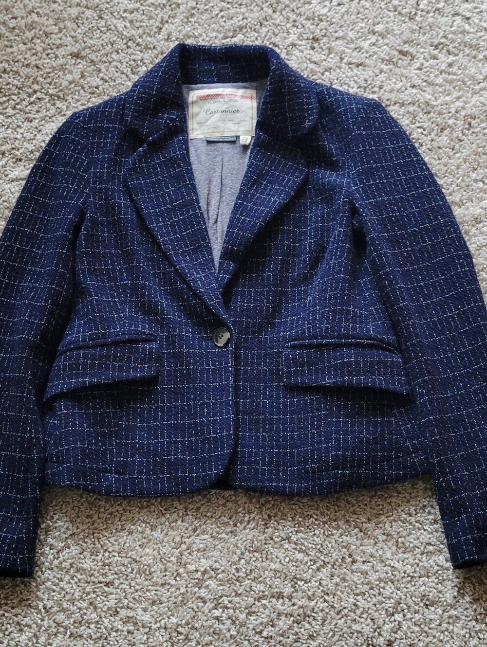 Cartonnier Women's Navy Blue Blazer Jacket Size 0